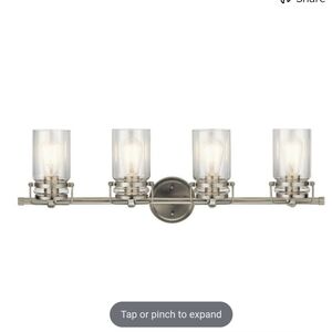 Kichler Lighting 45690NI Brinley Bathroom Vanity Light Nickel